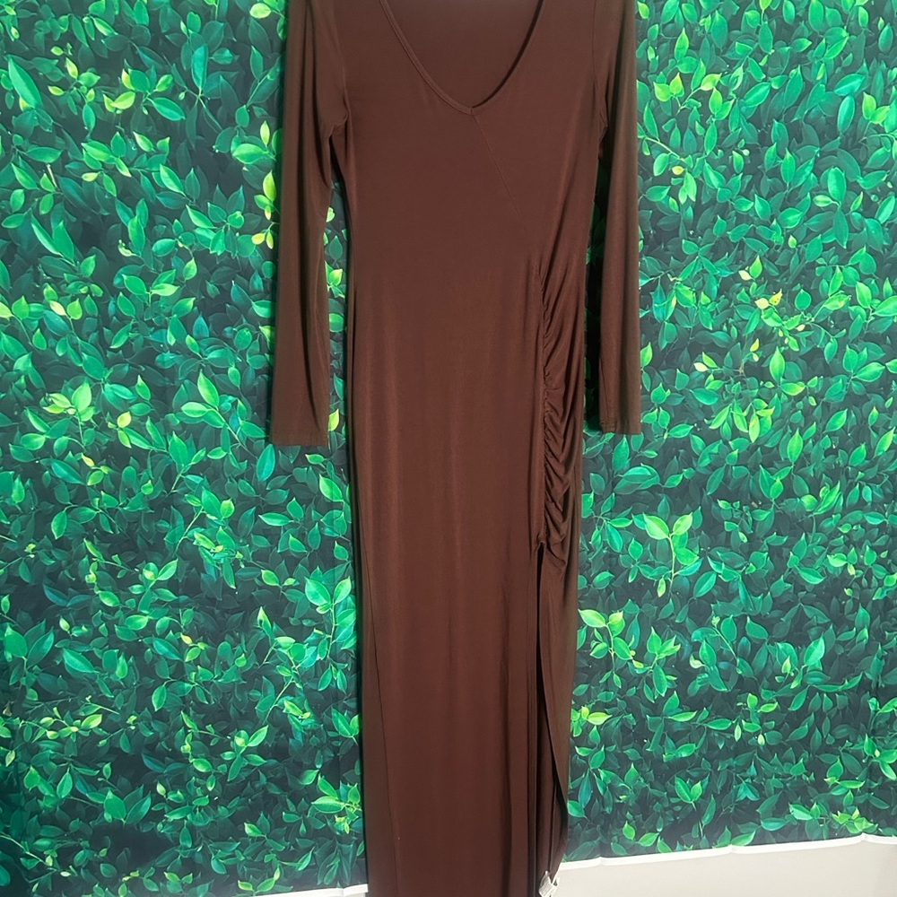 Elegant Brown Maxi Dress